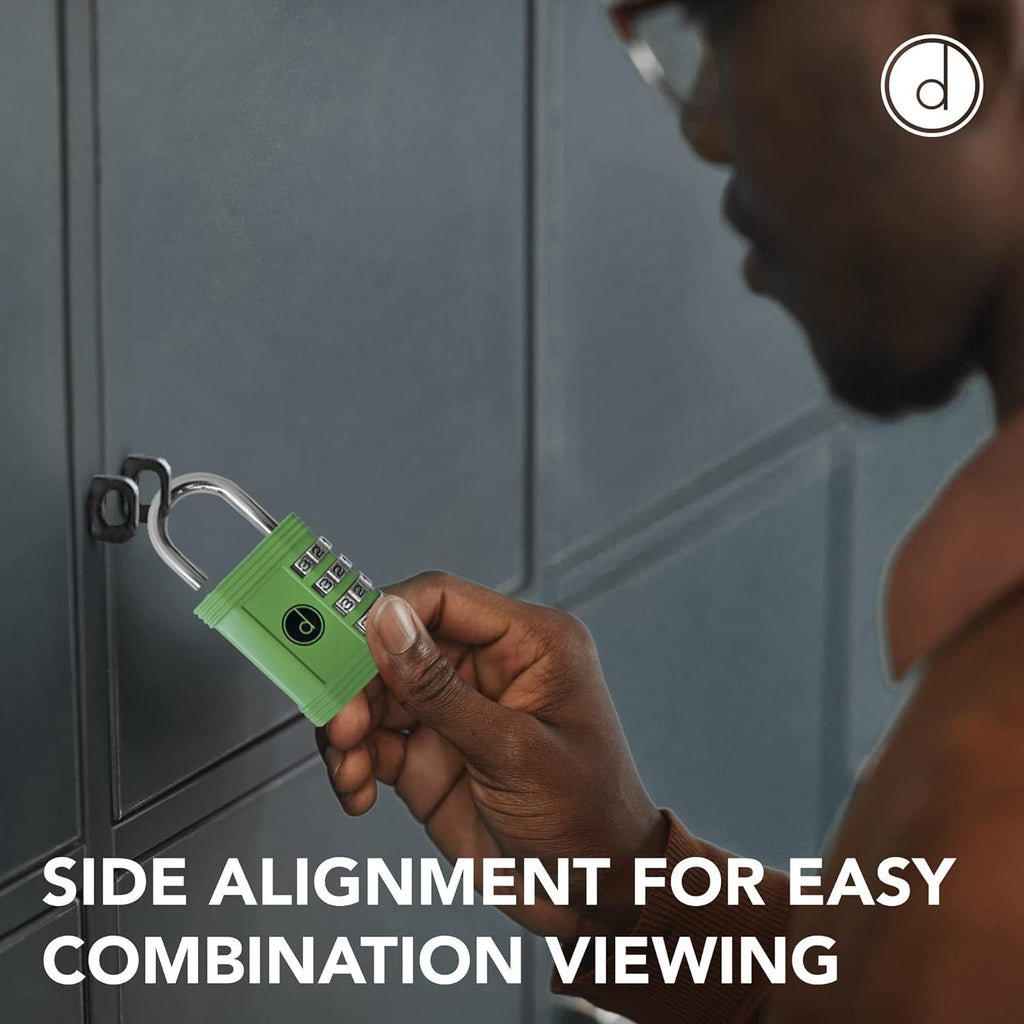 Desired Tools 4-Digit Combination Padlock - Weatherproof for Gym, Gate & Storage