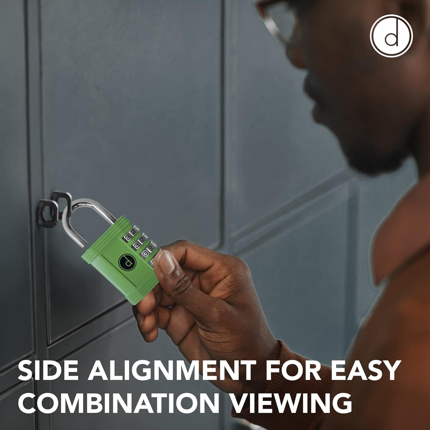 Desired Tools 4-Digit Combination Padlock - Weatherproof for Gym, Gate & Storage