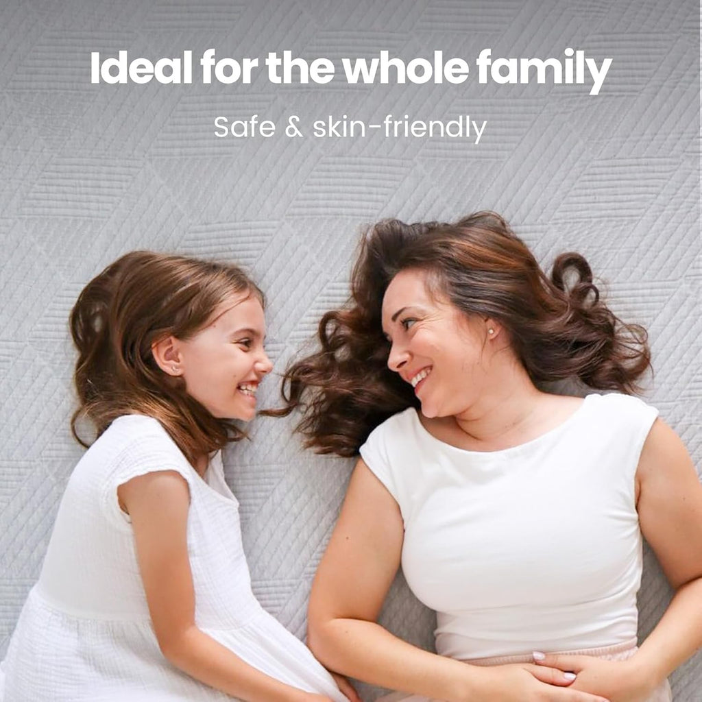 Mattress Topper Super King Bed 180x200x7cm with Bamboo Fibre Cover Bonnvia