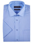 Double Two Men's Short Sleeve Cotton Rich Shirt 7 Colours Collar 14.5"–23"