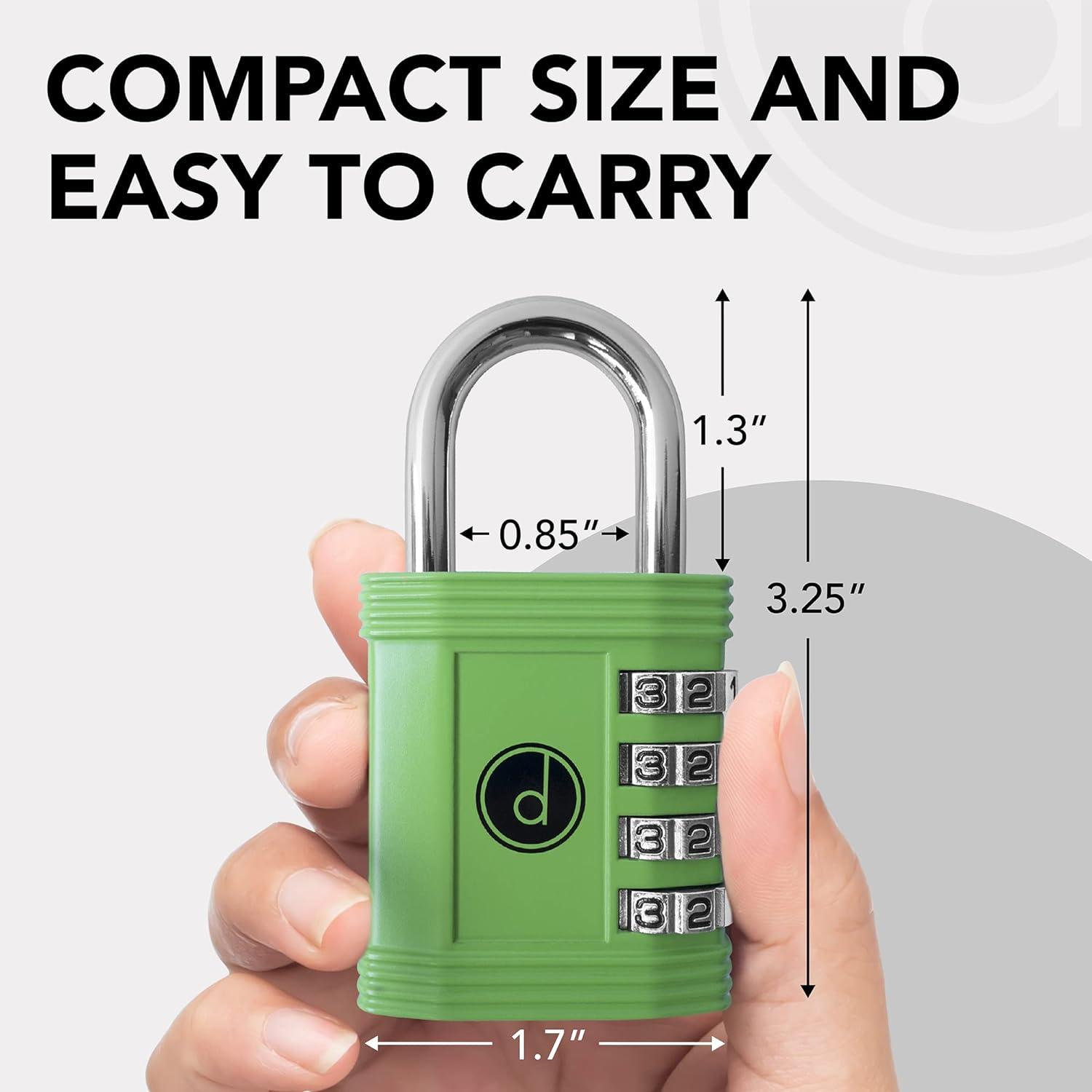 Desired Tools 4-Digit Combination Padlock - Weatherproof for Gym, Gate & Storage