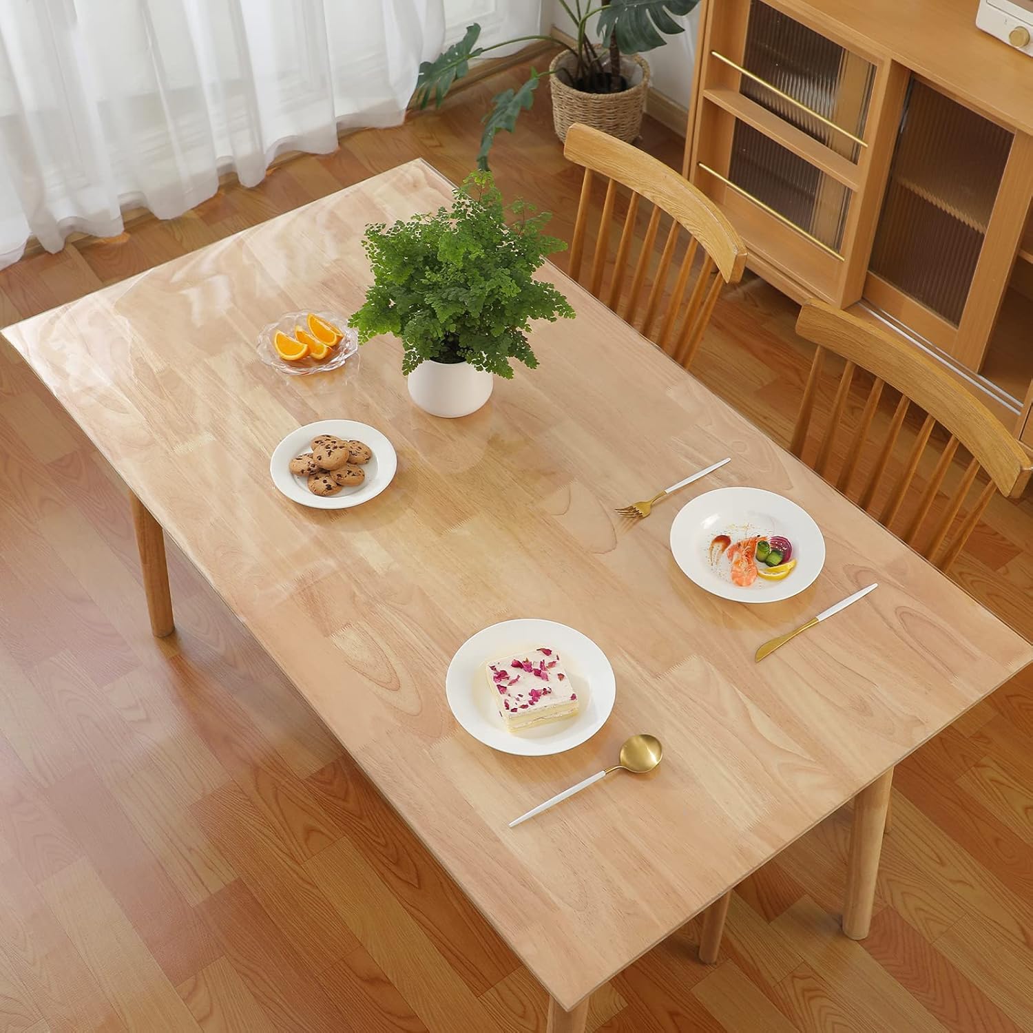 Clear Table Protector 60x60cm Transparent PVC 2mm Thick Table Pad Yanen