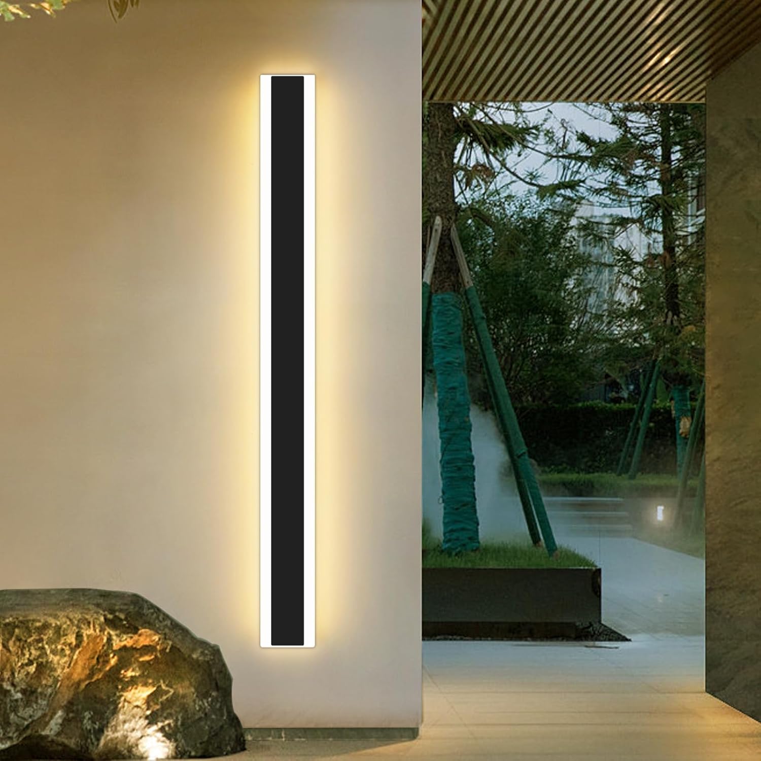 Mikeru 80CM 31W LED Wall Light, Warm White 3000K, Modern Acrylic for Outdoor