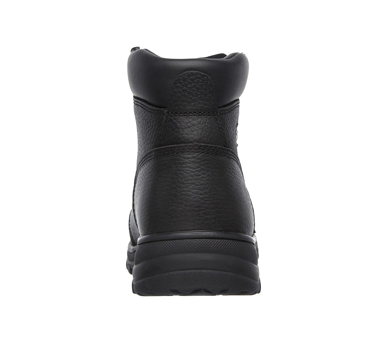 SKECHERS Men's Relaxed Fit-Workshire Steel Toe boot in Black