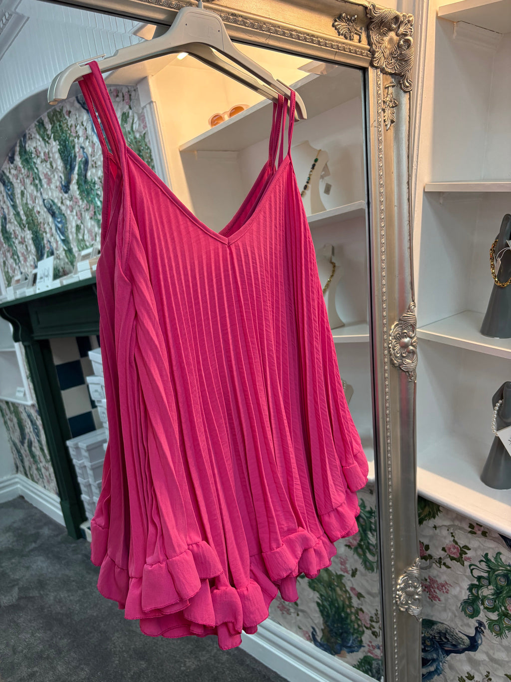 Pleated Strappy Top | Flowy Cami One Size Fits 8–22 | Summer Occasion Wear