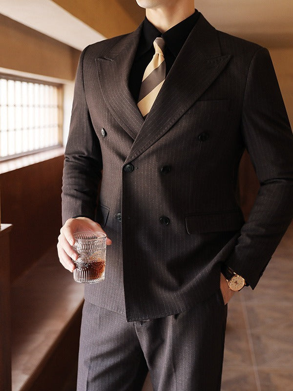 Men’s Double Breasted Thick Suit
