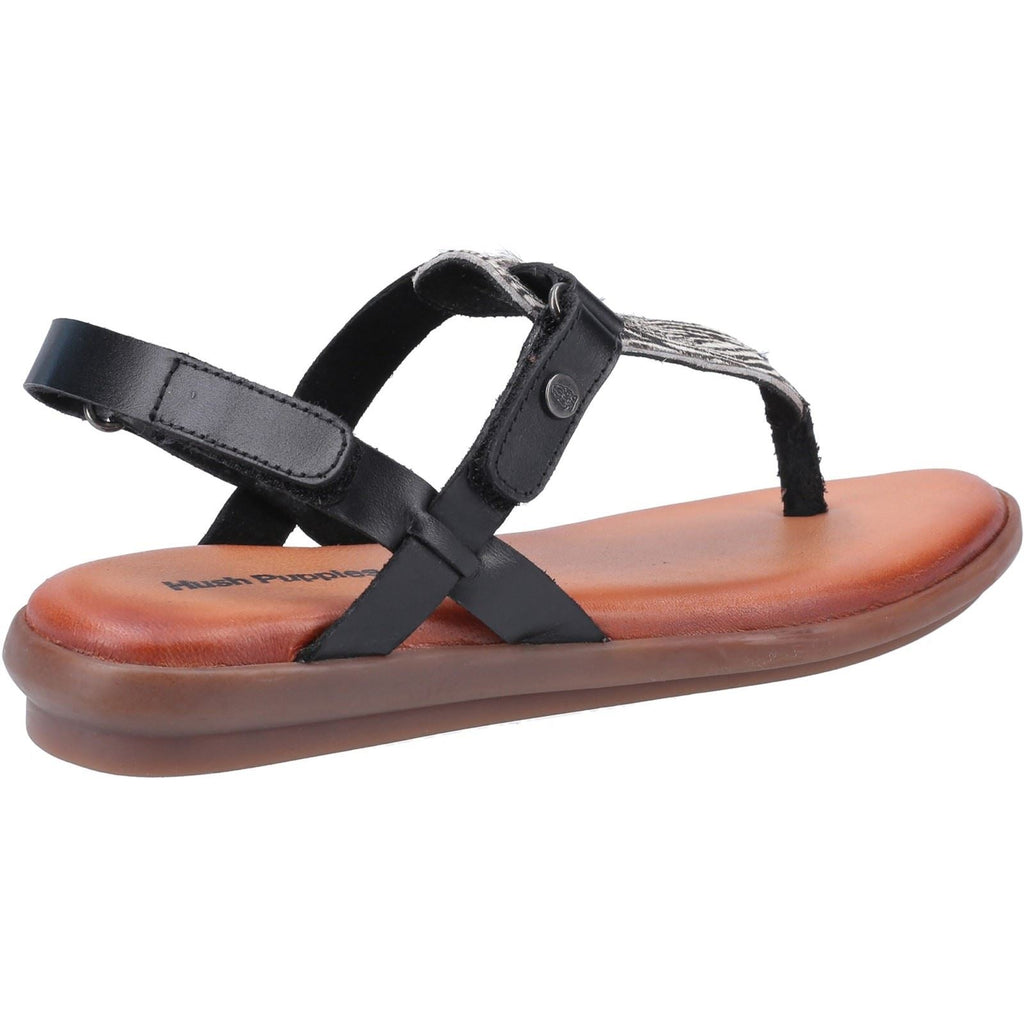 Hush Puppies Norah Sandal Toe Post Ladies Summer in Zebra