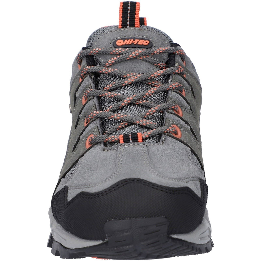 Hi-Tec Women's Auckland Lite Leather Walking Shoes in Steel/Coral/Cool Grey 4 to 8