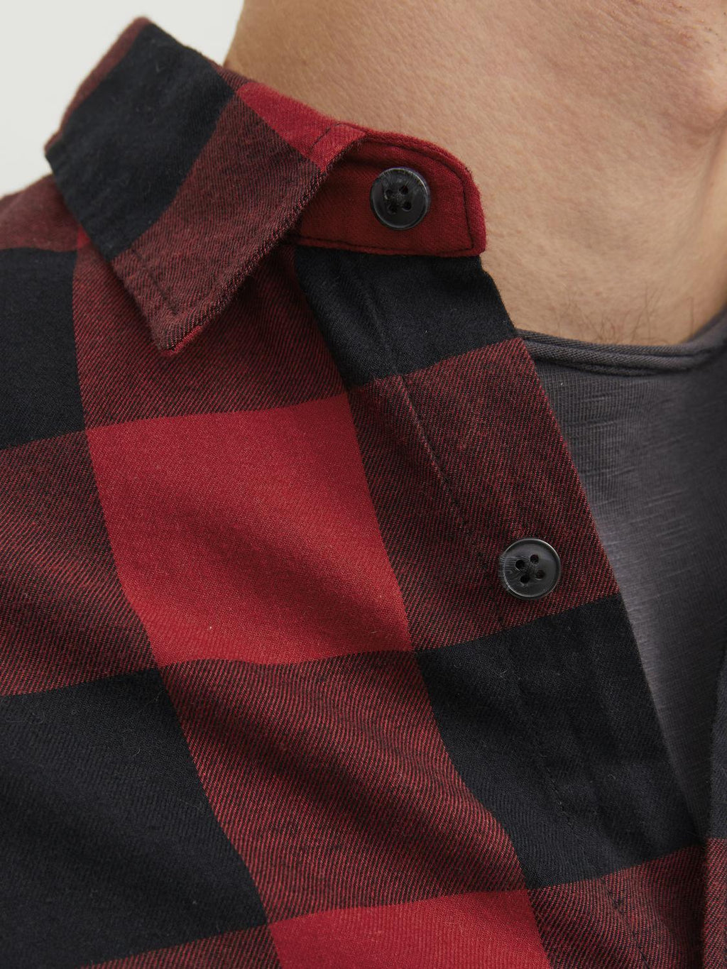 Jack & Jones Twill Checked Shirt With Long Sleeves For Men (JJEGINGHAM) in 5 Colours, L-XL