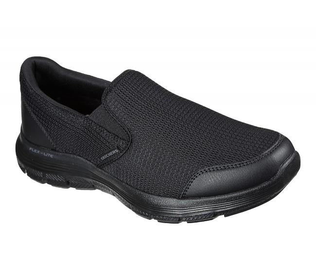 SKECHERS Men's Flex Advantage 4.0 Slip On Sneakers in Black