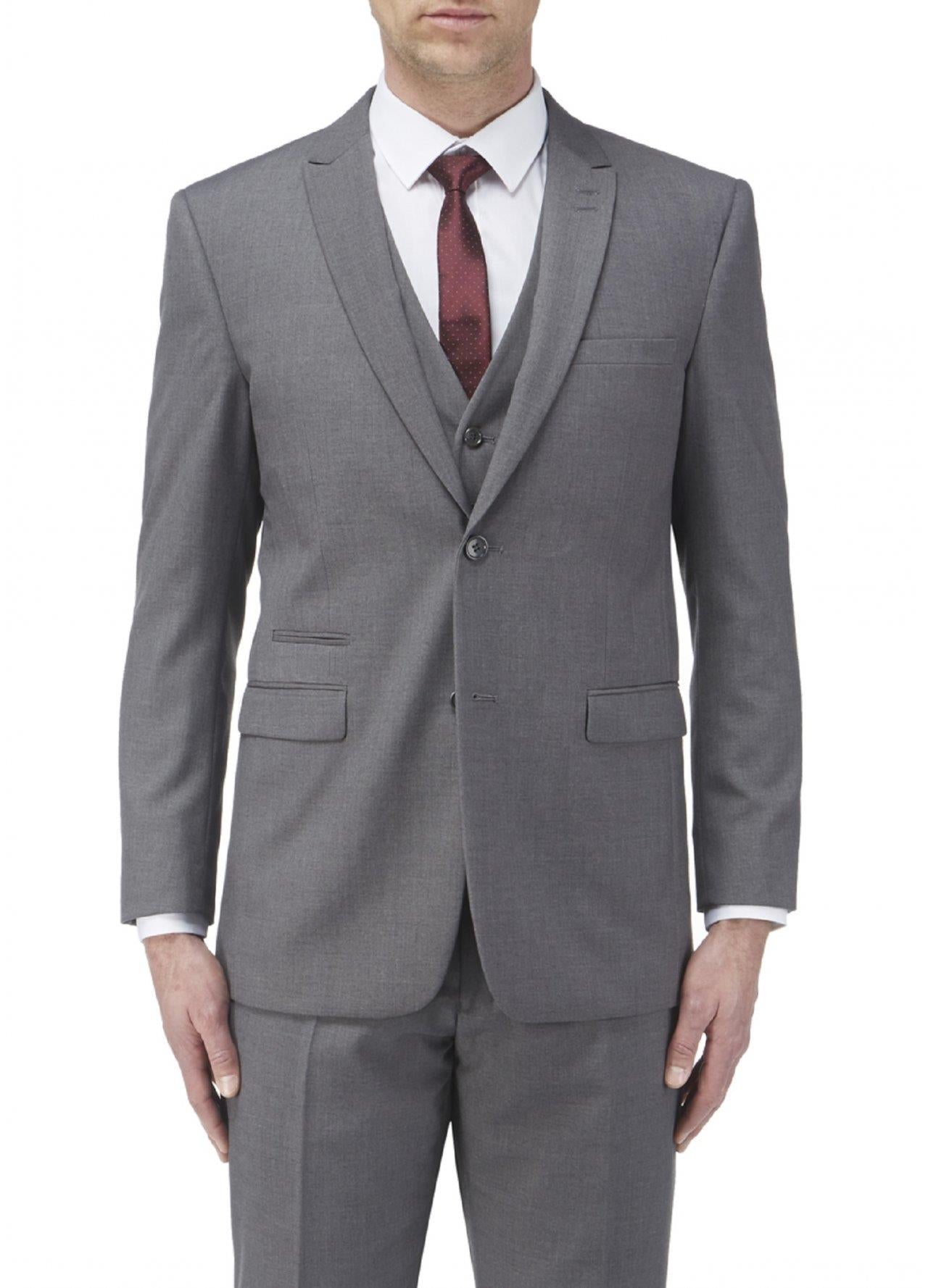 Skopes Men's Madrid Tailored Fit Suit Jacket in Grey Sie 34 - 62