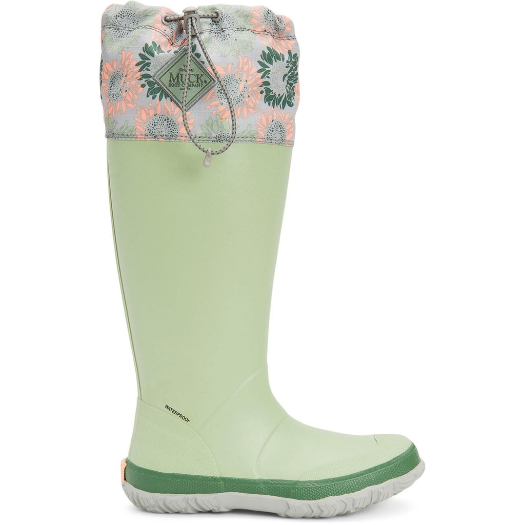 Muck Boots Women's Forager Tall Wellington in Resida Green/Sunflower Print 1 to 7