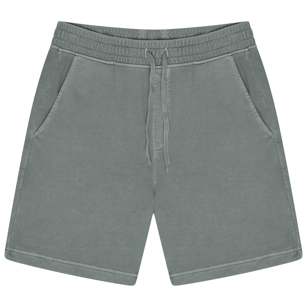 M&S Men's Relaxed Fit Pure Cotton Garment Dye Shorts Blue Green S–3XL 2 Pack