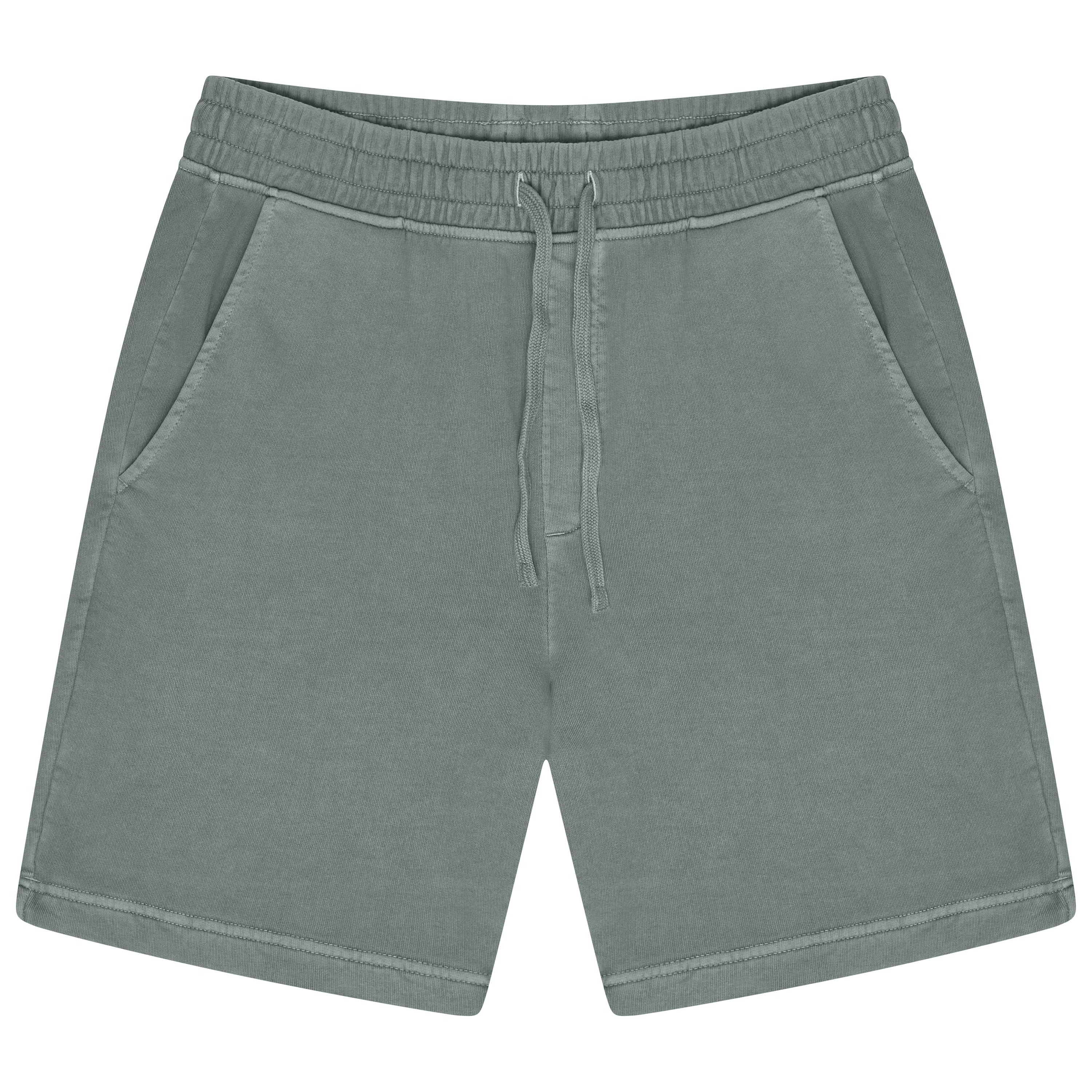 M&S Men's Relaxed Fit Pure Cotton Garment Dye Shorts Blue Green S–3XL 2 Pack