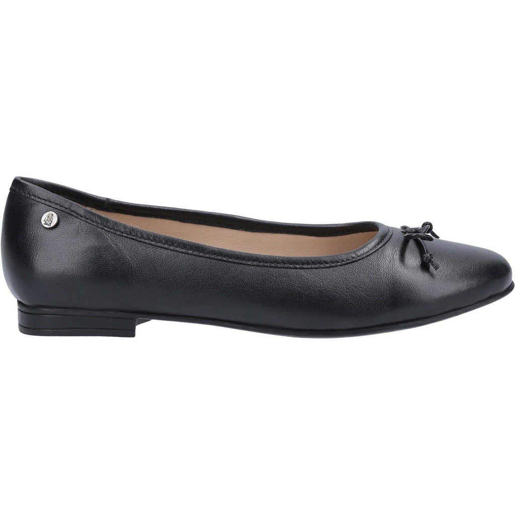 Hush Puppies Naomi Slip On Ballet Pump Ladies Shoes in Black