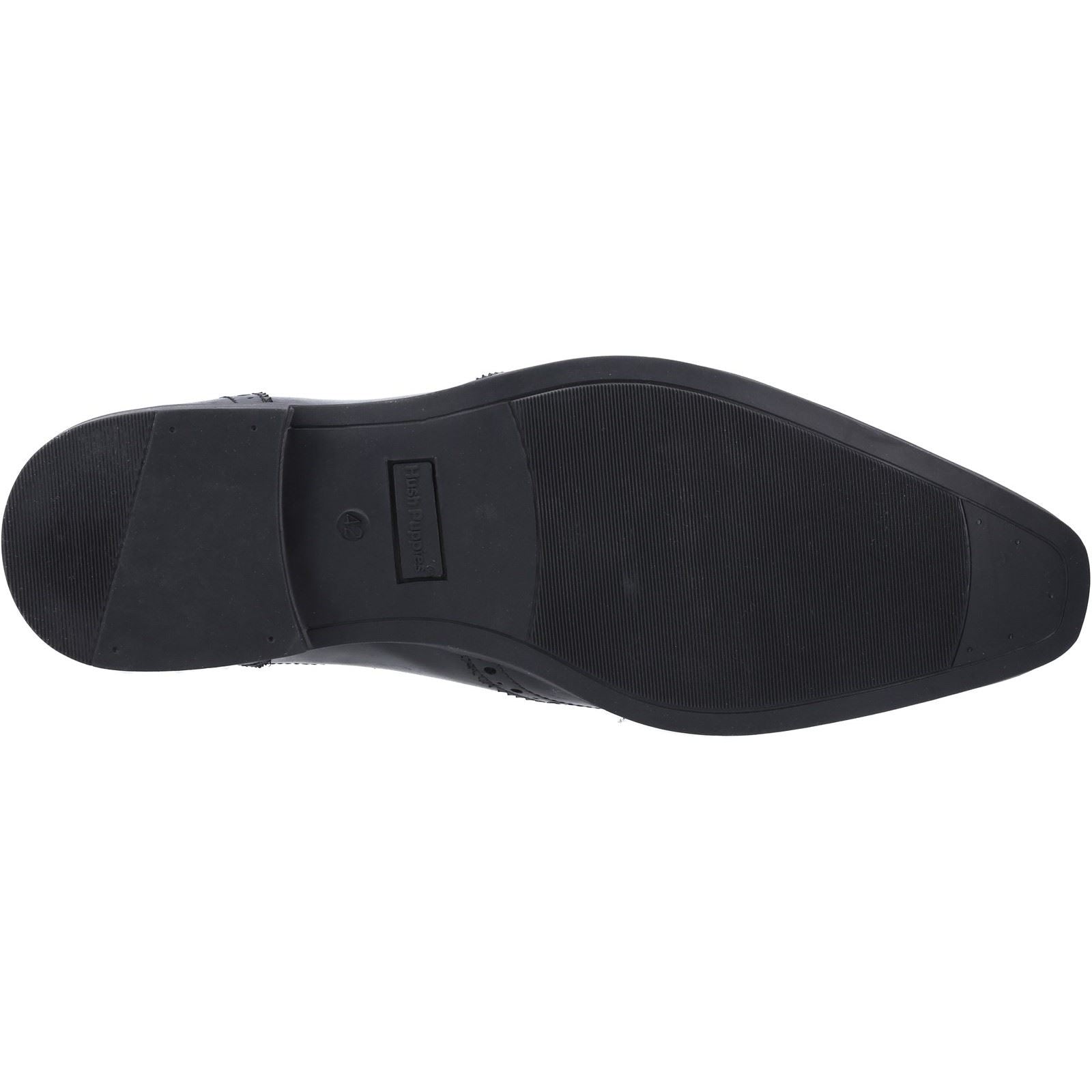 Hush Puppies Brace Brogue Lace Up Mens Shoes in Black