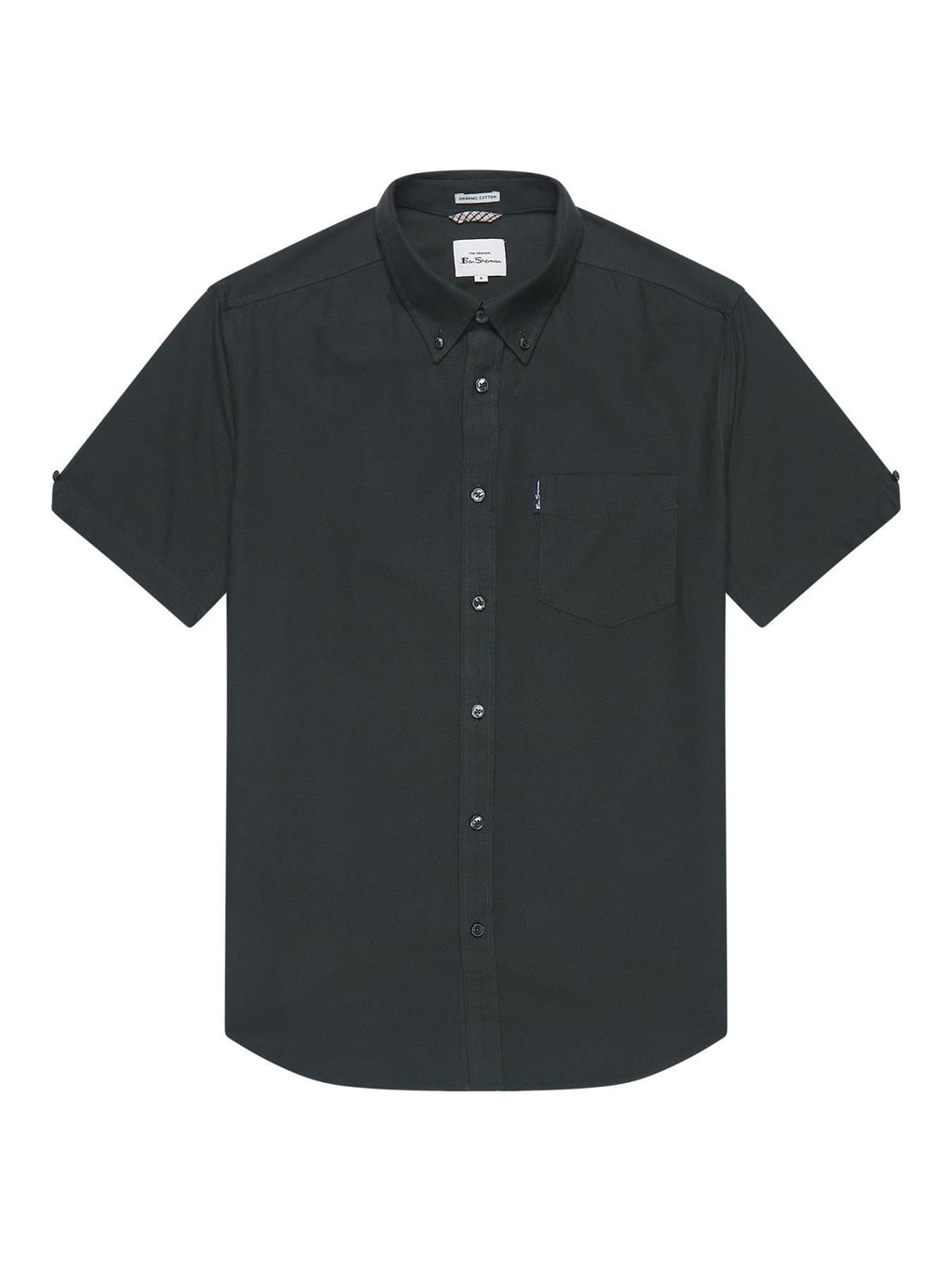 Ben Sherman Mens Big Size Short Sleeve Organic Cotton Oxford Shirt (65095) 2XL-5XL, 4 Colours