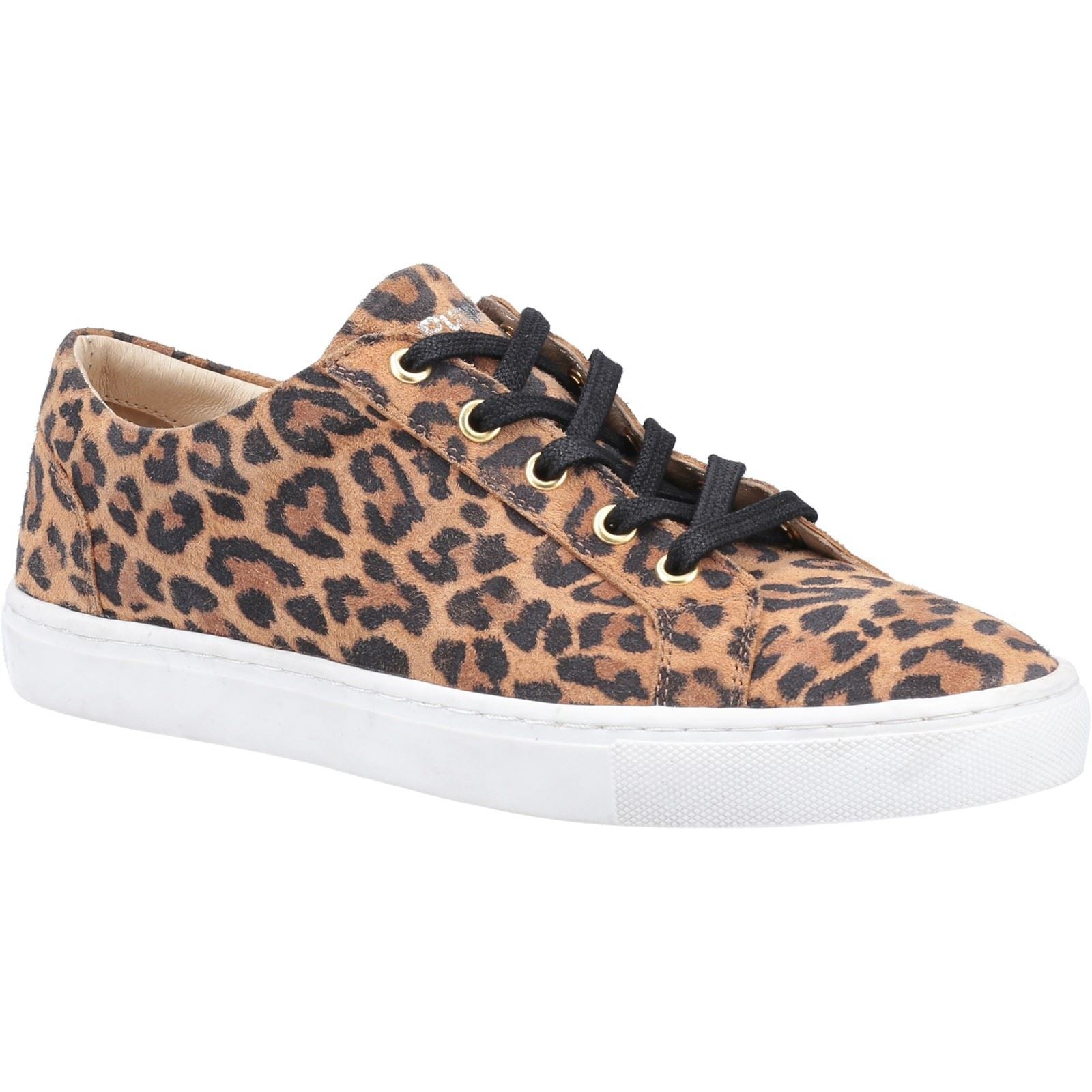 Hush Puppies Tessa Laces Ladies Shoes in Leopard