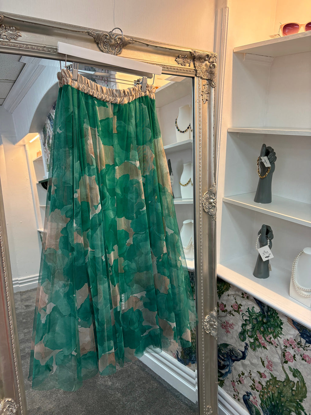 Luxtyle Floral Net Maxi Skirt – One Size Fits 8-16