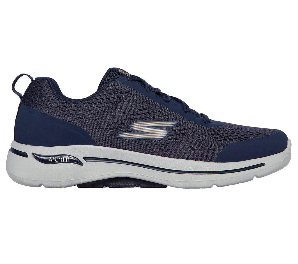 Skechers Men's GOwalk Arch Fit - Idyllic Sneaker Shoes in Navy/Gold in Size UK7 to UK15