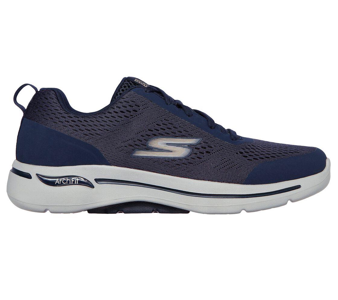 Skechers Men's GOwalk Arch Fit - Idyllic Sneaker Shoes in Navy/Gold in Size UK7 to UK15