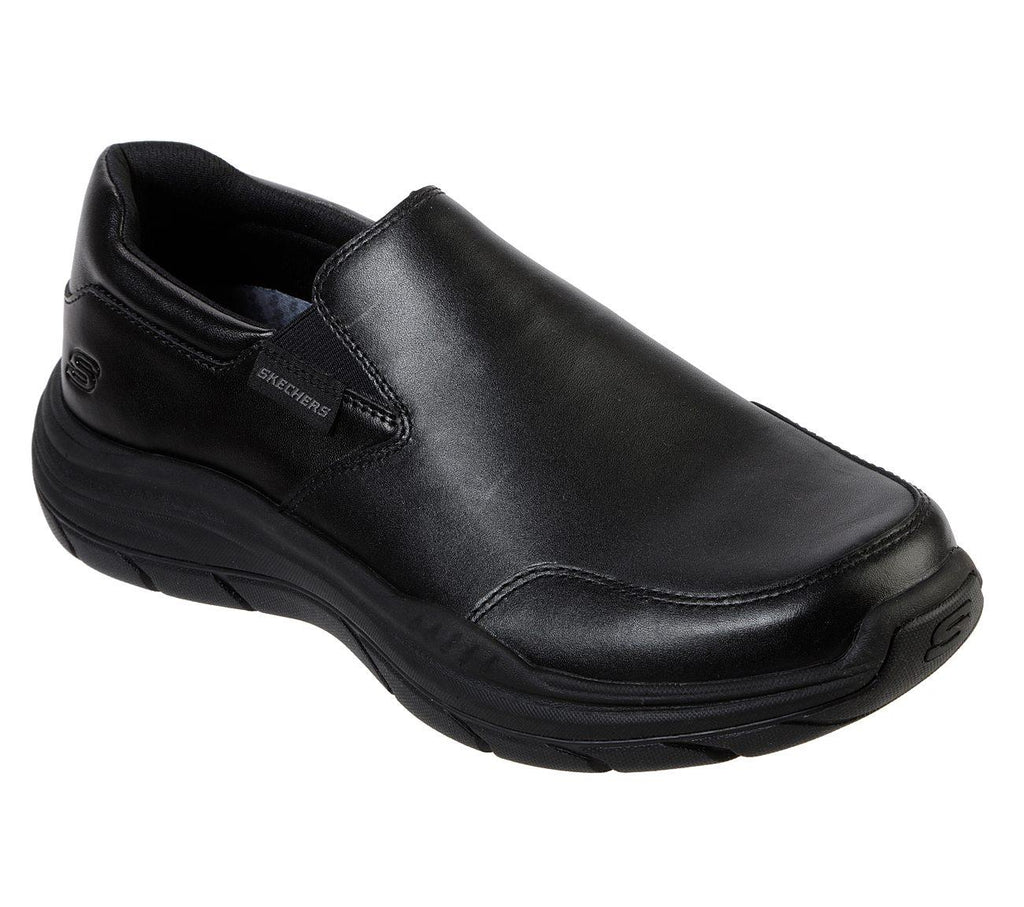 SKECHERS Men's Relaxed Fit Expected 2.0 Slip On Casual Dress Comfort Loafer Moc in Black