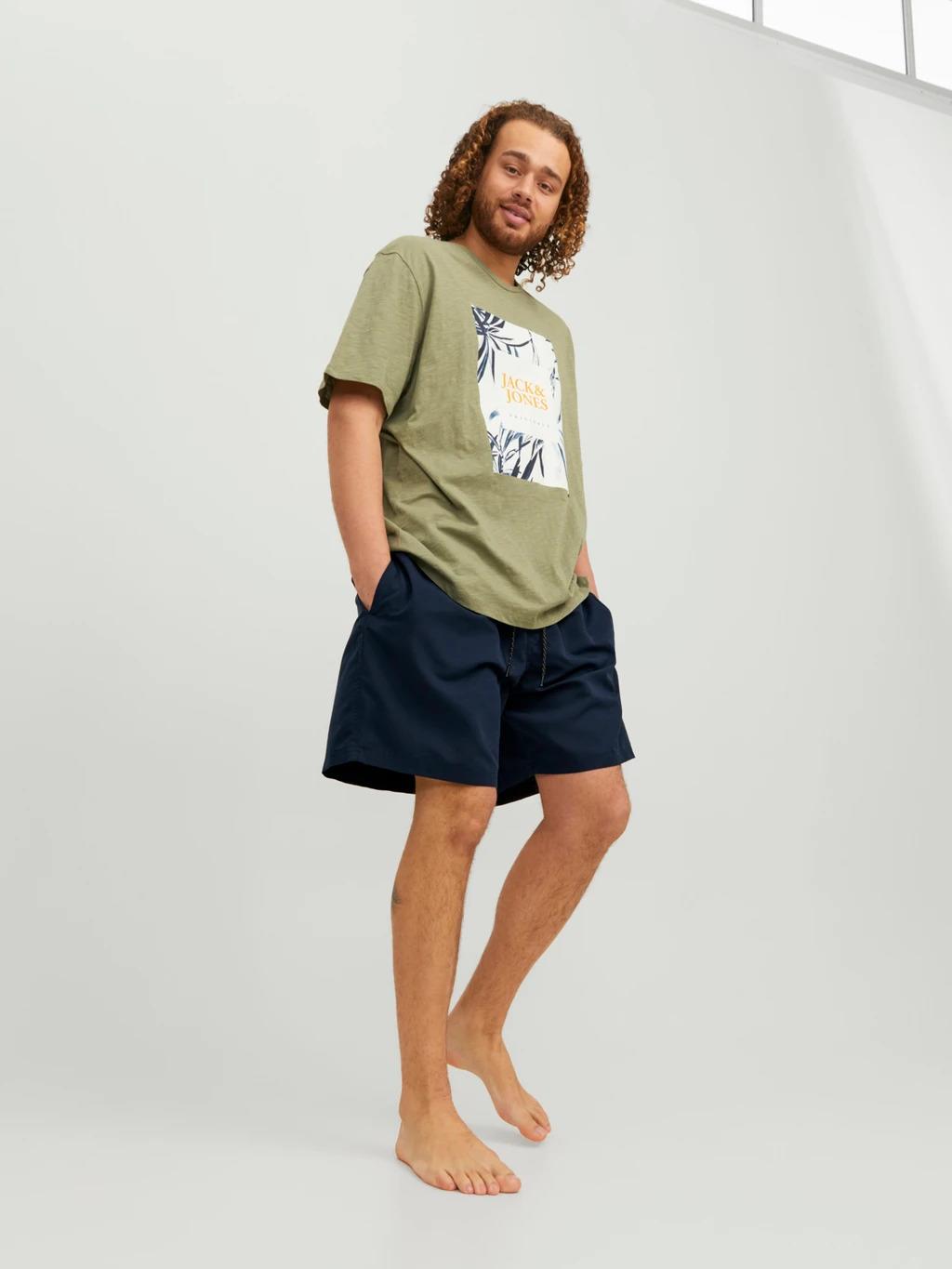 Jack & Jones Men's Plus Size Solid Swim Shorts in 2 Colour Options 46 to 54