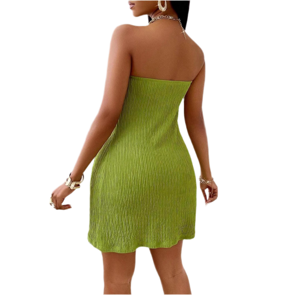 Women's Strapless Bandeau Top Shorts Suit