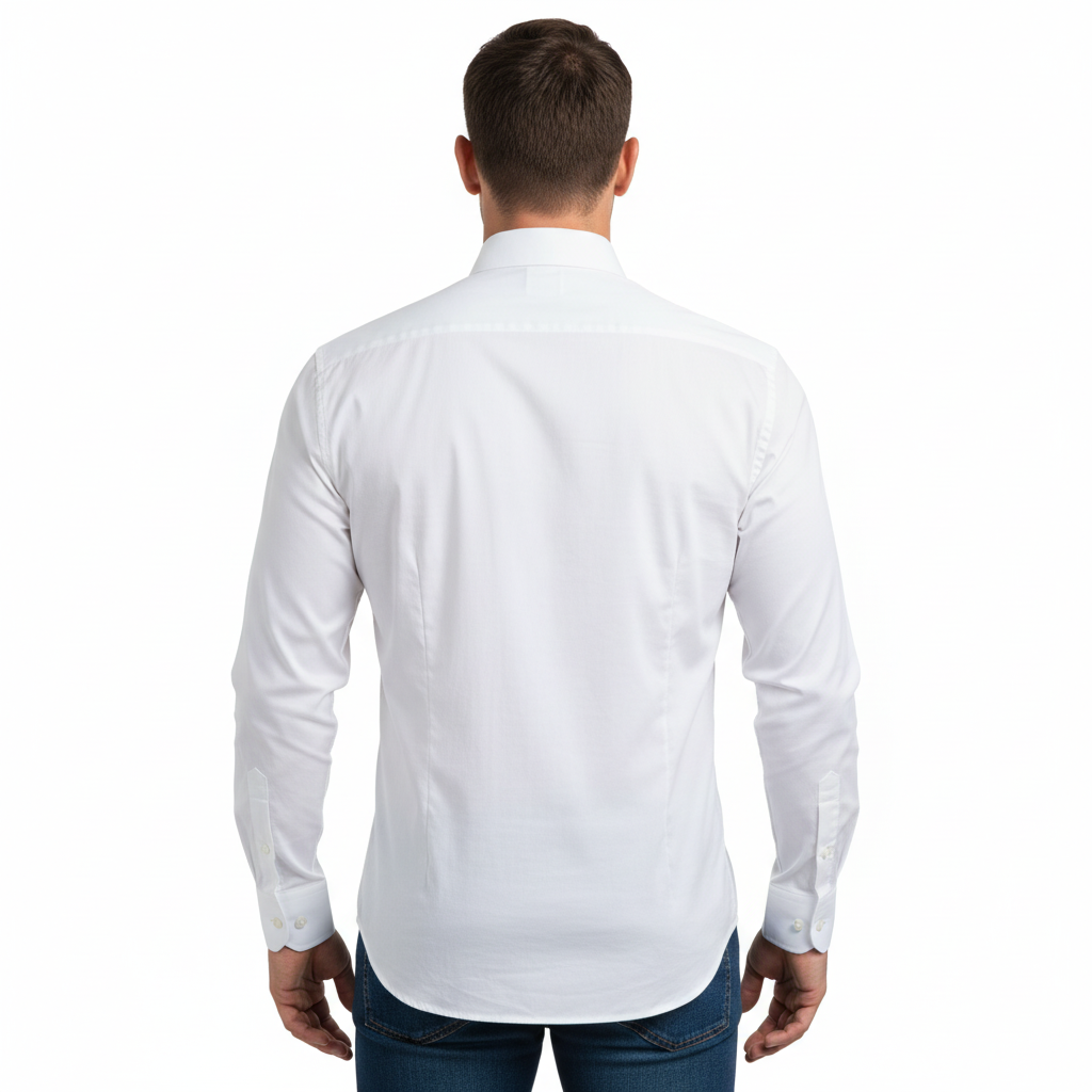 Springfield Men's Plain Long Sleeve Shirt | White or Black