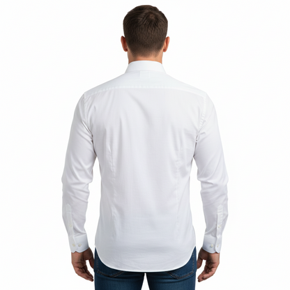 Springfield Men's Plain Long Sleeve Shirt | White or Black