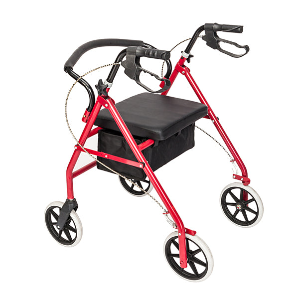 Ultra Lightweight Folding Rollator Walker – Adjustable, Portable Aid for Elderly