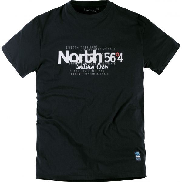 North 564 Pure Premium Cotton Printed Tee (99829) in Black in Size XL to 8XL