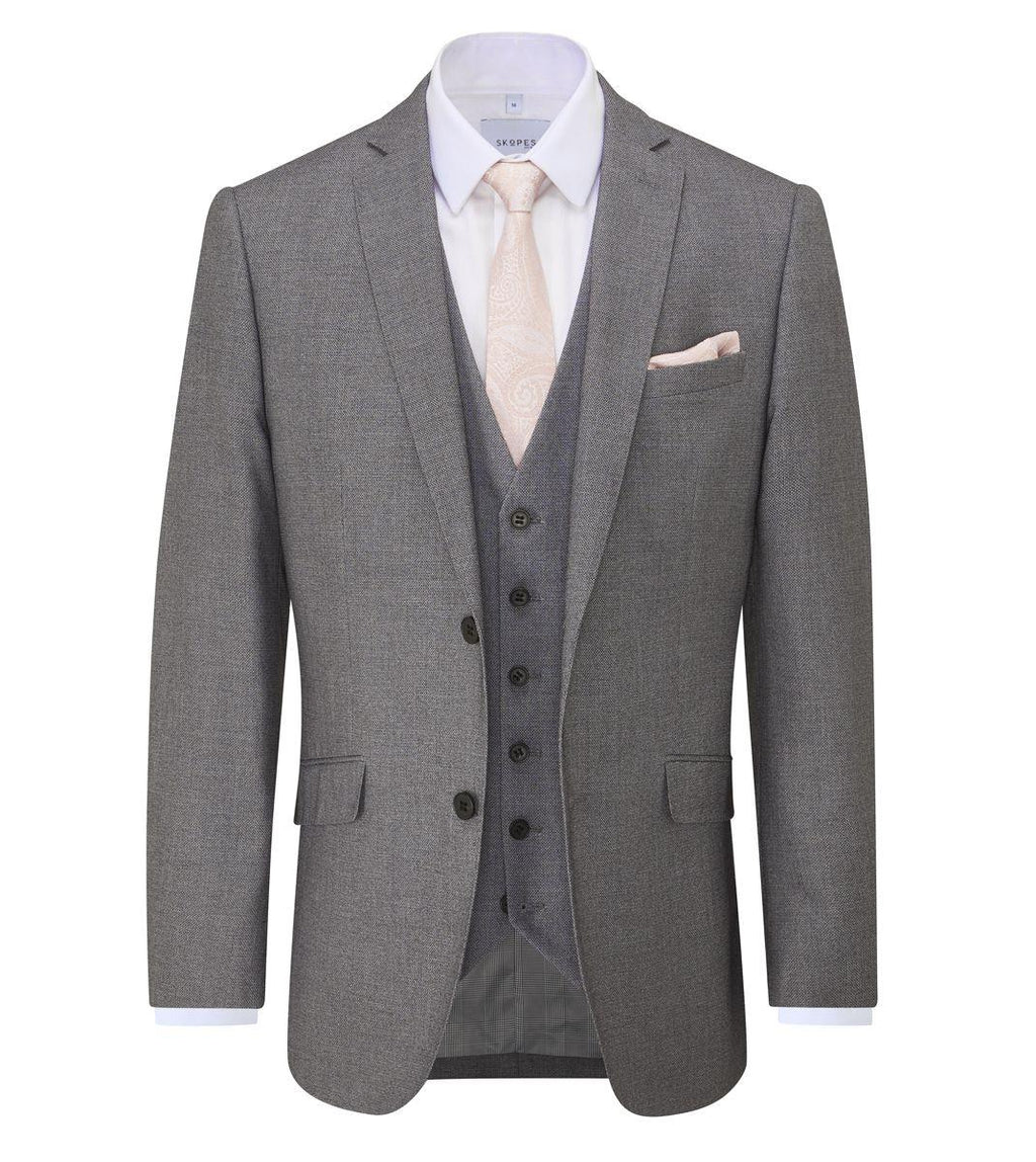 Skopes Men's Tailored Fit Harcourt Jacket in Silver 34 Short to 68 Long