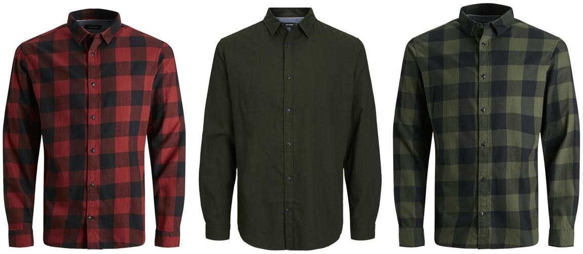Jack & Jones Twill Checked Shirt With Long Sleeves For Men (JJEGINGHAM) in 5 Colours, L-XL