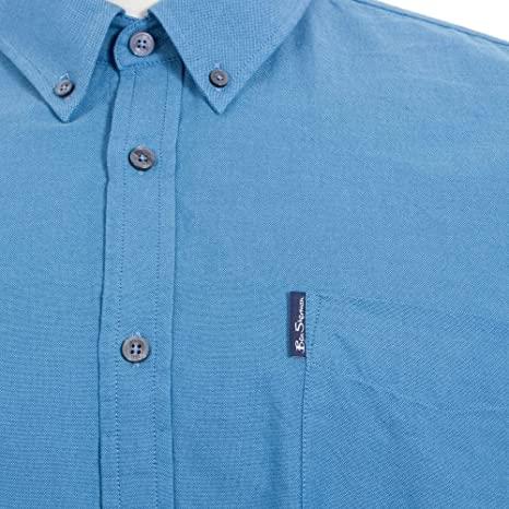 Ben Sherman Mens Big Size Short Sleeve Organic Cotton Oxford Shirt (65095) 2XL-5XL, 4 Colours