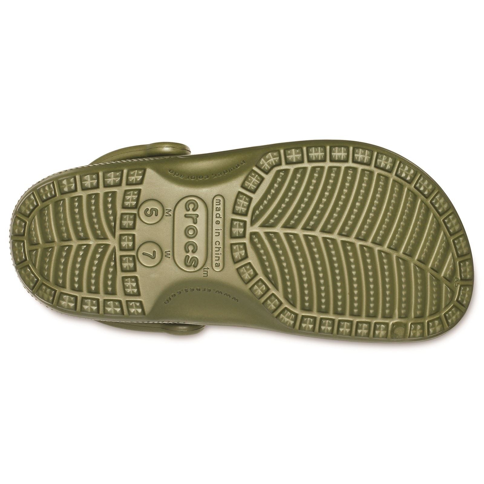 Crocs Unisex's Classic Clog in Army Green 3 to 15
