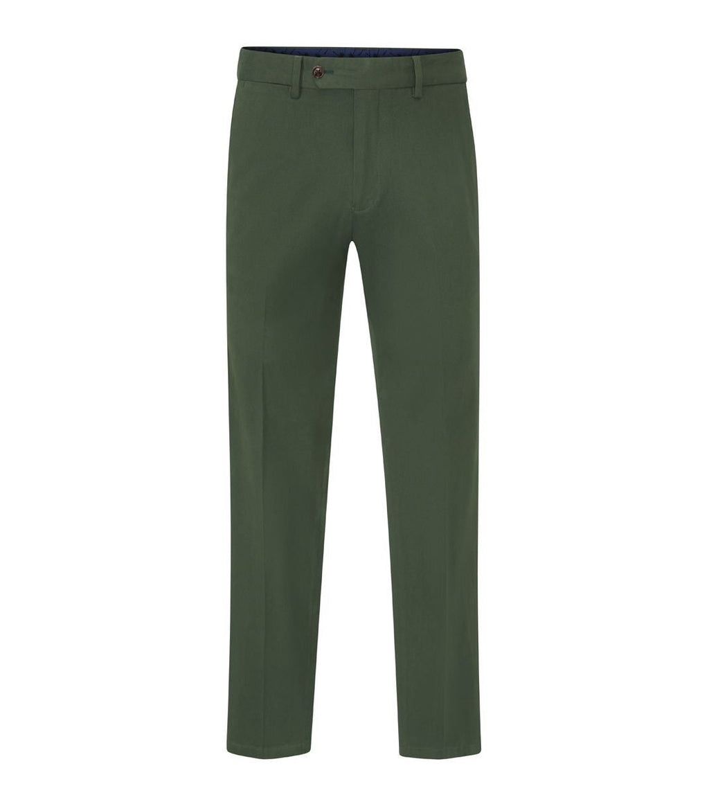 Skopes Antibes Tailored Fit Chino Trouser Mid Green, 30W-46W
