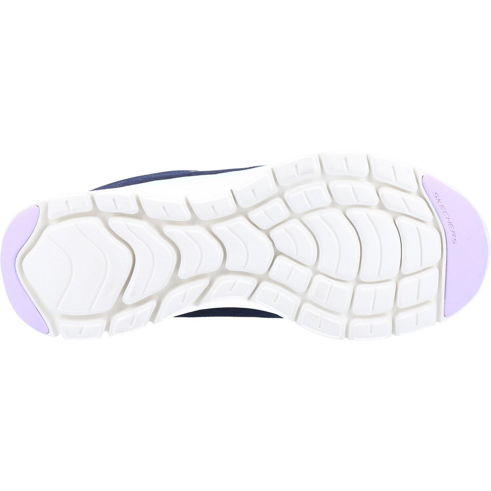Skechers Flex Appeal 4.0 Coated Fidelity Shoes Ladies Sports in Navy