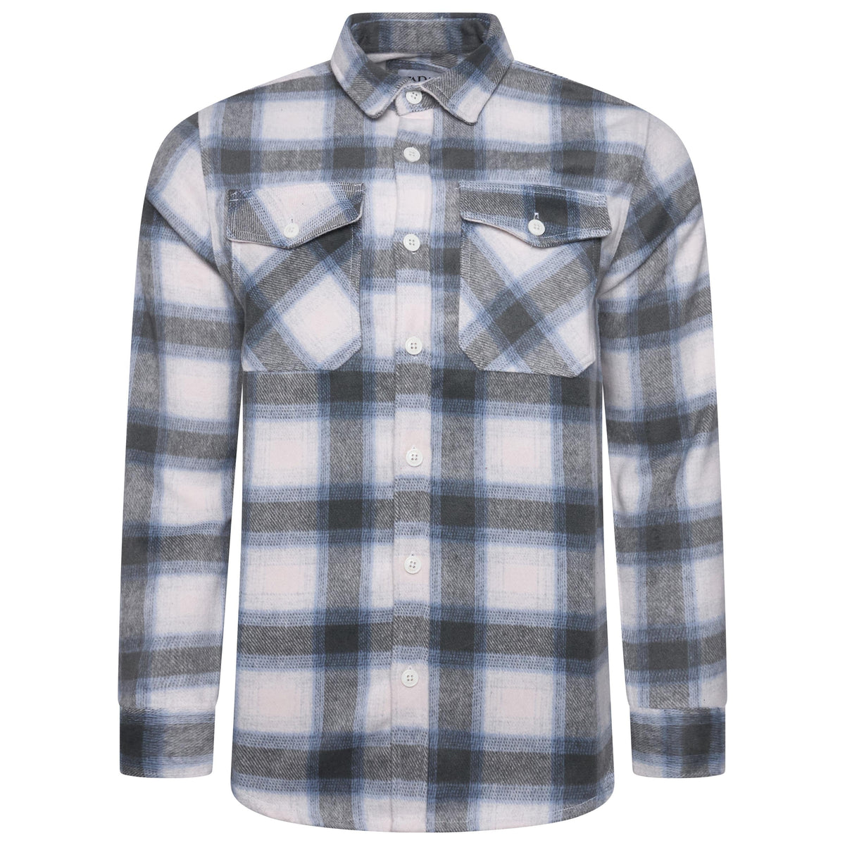Ex-Chain Store Men's Brushed Cotton Check Overshirt | Long Sleeve Regular Fit | S-2XL