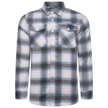 Ex-Chain Store Men's Brushed Cotton Check Overshirt | Long Sleeve Regular Fit | S-2XL