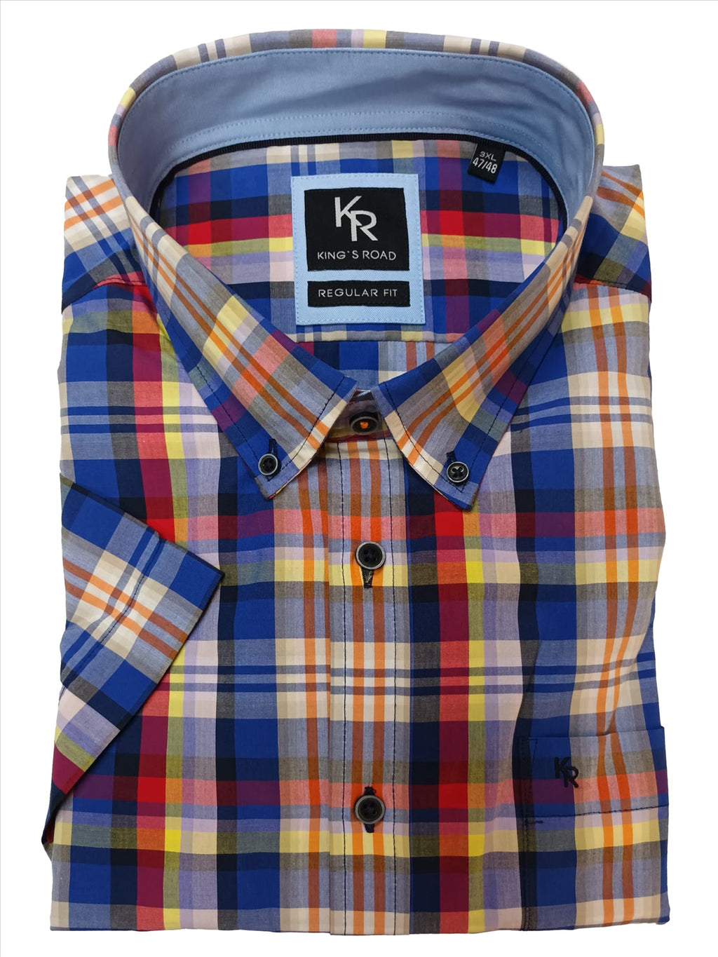 King's Road Men's Plus Size Premium Brand Shirt Royal Size 2XL to 5XL