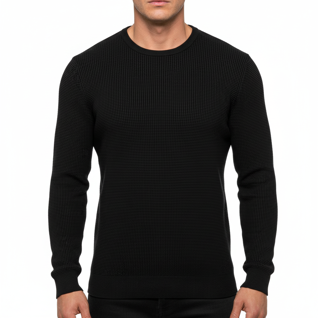 Jasper Conran Debenhams Men's Basketweave Cotton Jumper | Crew Neck Regular Fit | S-3XL