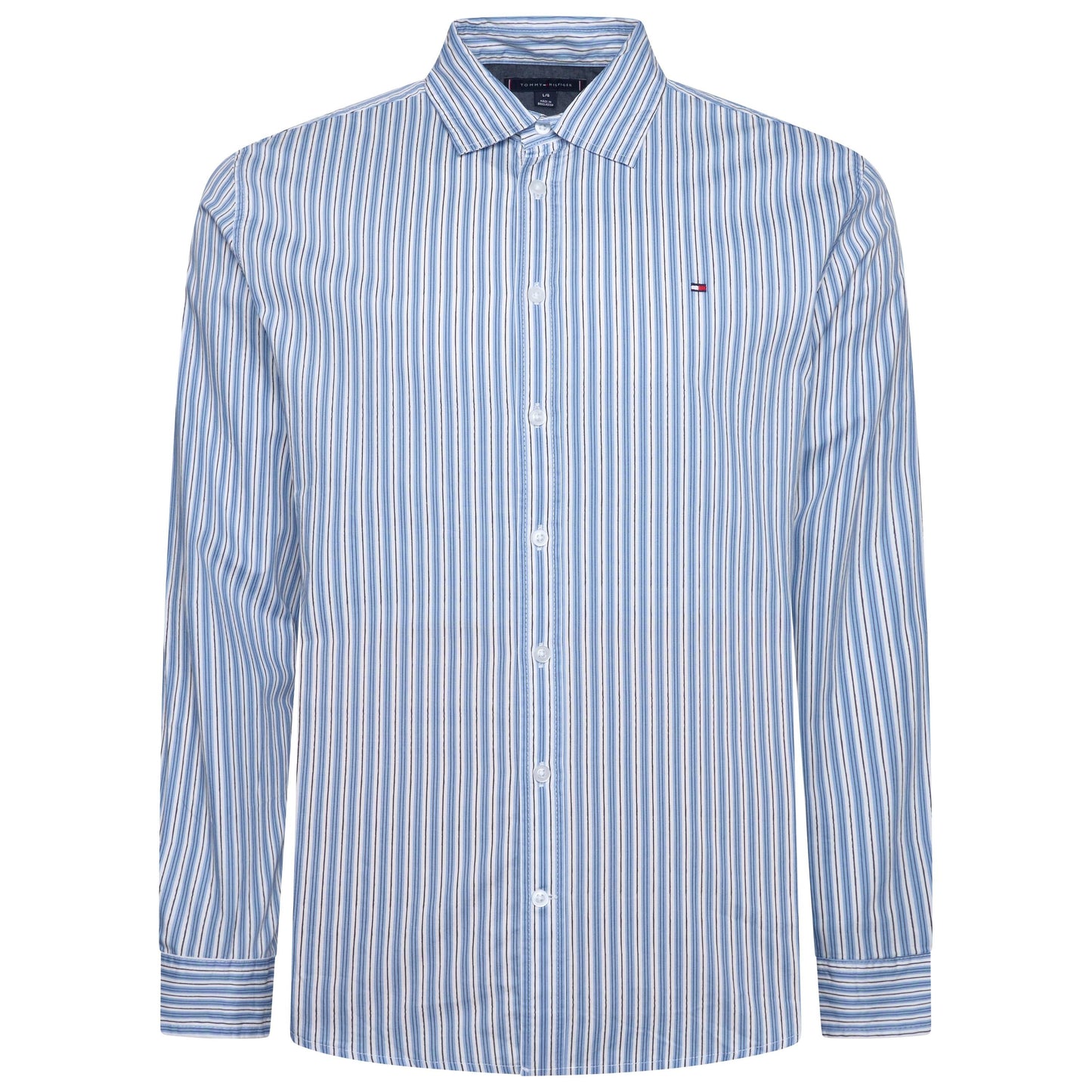 Tommy Hilfiger Men's Striped Fitted Shirt | Dark Blue & Light Blue