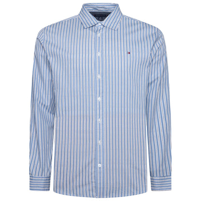 Tommy Hilfiger Men's Striped Fitted Shirt | Dark Blue & Light Blue