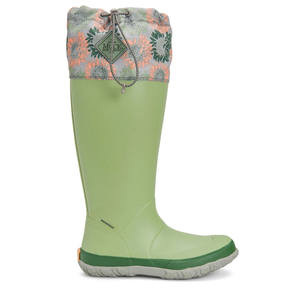 Muck Boots Women's Forager Tall Wellington in Resida Green/Sunflower Print 1 to 7