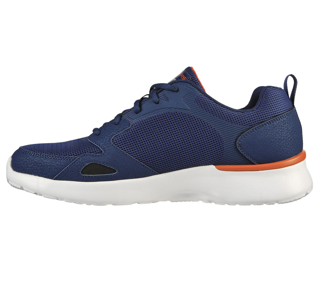 Skechers Men's Skech-Air Dynamight in Navy/Orange in Size UK6 to UK13