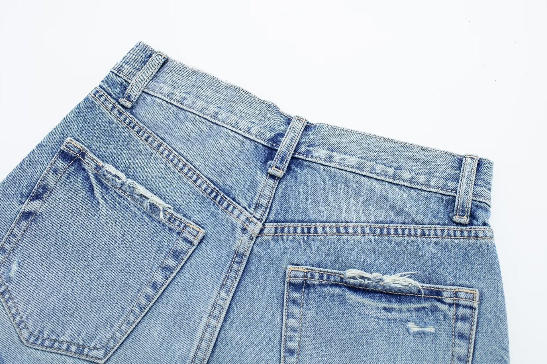 Women's Raw Edge Denim Casual Shorts