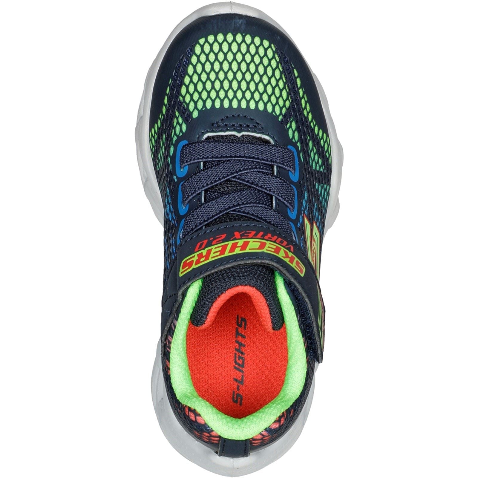 Skechers (GAR400602N) Boy's Vortex 2.0 Trainers in Navy/Multicoloured 4 to 9