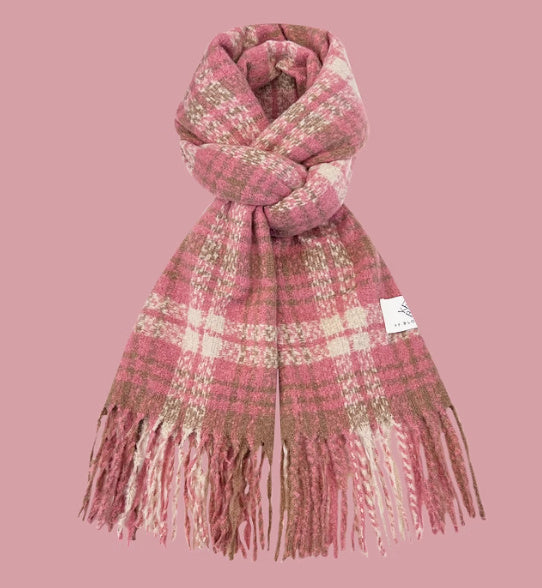 All-match Plaid Imitation Cashmere Women's Warm Scarf