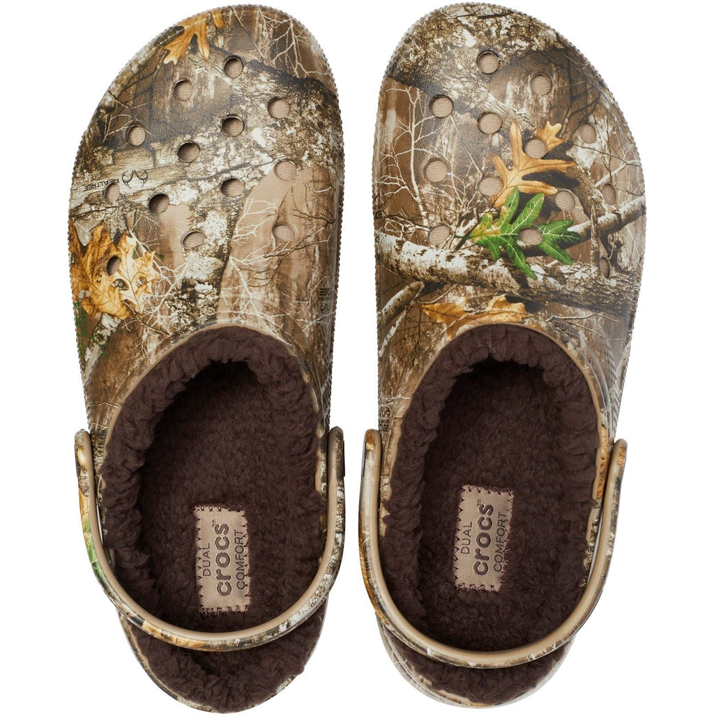 Crocs Unisex's Adult Classic Lined Realtree Edge Clog in Chocolate 6 to 12